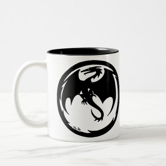 2 Couleurs Black Dragon tasse à deux tons (Gauche)