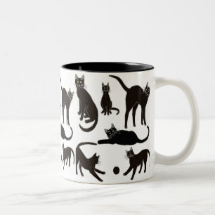 2 Couleurs Blackie la tasse de chat noir