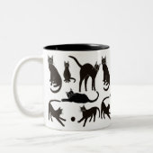 2 Couleurs Blackie la tasse de chat noir (Gauche)