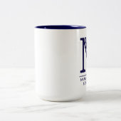2 Couleurs Blanc avec l'intérieur bleu tasse à deux tons de (Centre)
