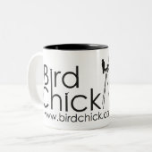 2 Couleurs Blanc de tasse de Birdchick (Devant gauche)