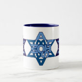 2 Couleurs Blanc de tasse de SHALOM (Centre)
