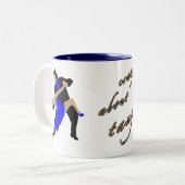 2 Couleurs bleu de tasse avec fou jaune (Devant gauche)