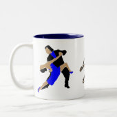 2 Couleurs bleu de tasse avec fou jaune (Gauche)