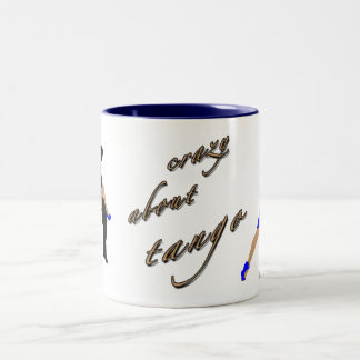 2 Couleurs bleu de tasse avec fou jaune