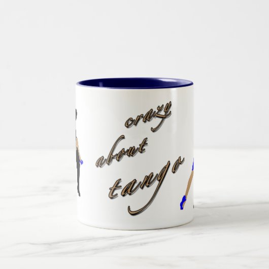 2 Couleurs bleu de tasse avec fou jaune (Centre)