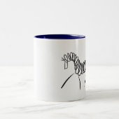 2 Couleurs Bleu de tasse de cheval de dressage (Centre)