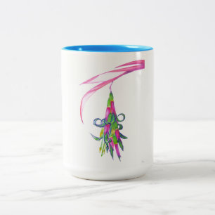 2 Couleurs Bleu d'usine d'amitié tasse à deux tons de 15