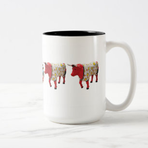 2 Couleurs "Boeuf dans des pyjamas" tasse de 15 onces