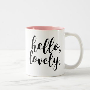 2 Couleurs Bonjour, belle tasse de citation
