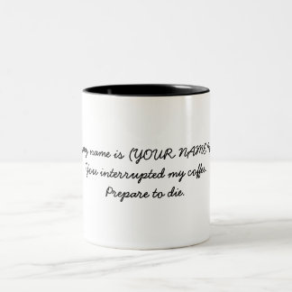 2 Couleurs Bonjour, mon nom est tasse personnalisable