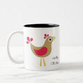 2 Couleurs Bonjour poulet ! Tasse (Gauche)