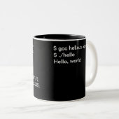 2 Couleurs Bonjour tasse du monde (Devant droit)