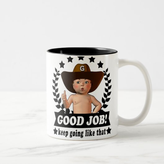 2 Couleurs Bonne tasse de bébé du travail (Droit)