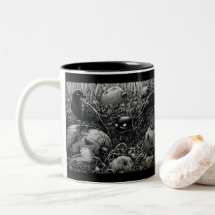 2 Couleurs Boo Kitty sort une tasse de café à deux tons corbe