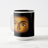 2 Couleurs Bouddha médite tasse (Devant gauche)