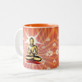 2 Couleurs Bouddha médite tasse (Devant gauche)