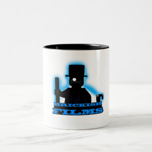 2 Couleurs Brickish filme le logo - tasse