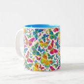 2 Couleurs Bright beterflies café tasse (Devant gauche)