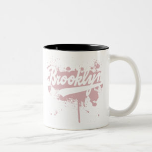 2 Couleurs Brooklyn a peint la tasse rose