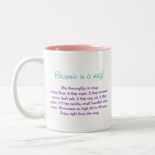 2 Couleurs Brownie dans une recette de tasse tasse personnali (Gauche)
