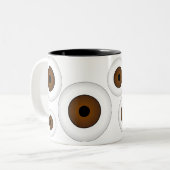 2 Couleurs Brun fou de tasse de café de globes oculaires (Devant gauche)