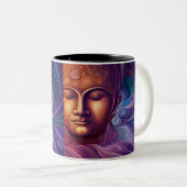 2 Couleurs Buddha Dream — Tasse à café à deux tons (Devant droit)