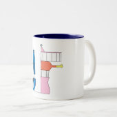 2 Couleurs BUFFLE de la tasse |, NY (BUF) (Devant droit)