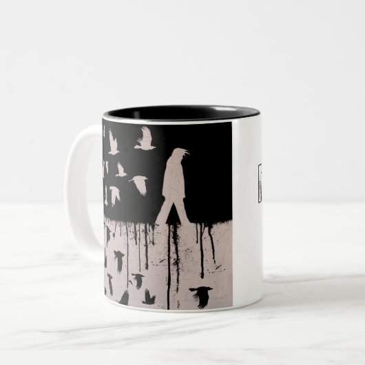 2 Couleurs Ça regarde l'arrière tasse de café (Devant gauche)