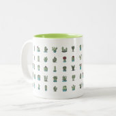 2 Couleurs Cactus et tasse de Succulents (Devant gauche)