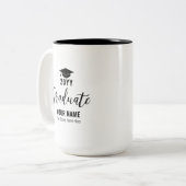 2 Couleurs Cadeau de fin d'études sur mesure Tasse à café per (Devant gauche)