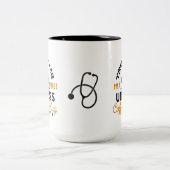 2 Couleurs Cadeau de tasse de café d'infirmière Citation drôl (Centre)