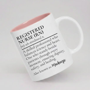 2 Couleurs Cadeau de tasse de définition d'infirmière personn