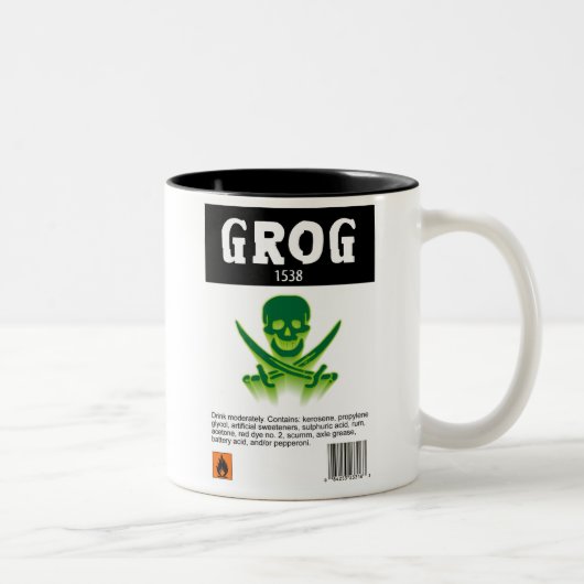 2 Couleurs Cadeau de tasse de grog (Droit)
