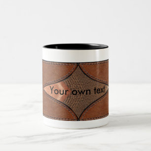 2 Couleurs Cadeau de tasse en cuir personnalisé & Éléments mo