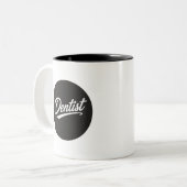 2 Couleurs Cadeau Tasse Café Typographie Script Dentaire (Devant gauche)