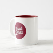 2 Couleurs Cadeau Tasse Café Typographie Script pour Chauffeu (Devant gauche)