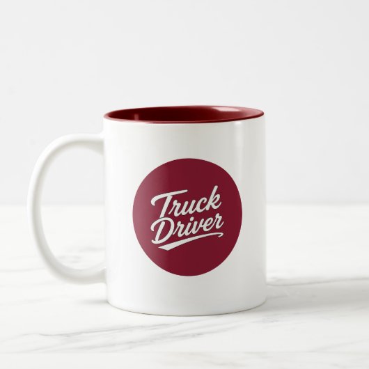2 Couleurs Cadeau Tasse Café Typographie Script pour Chauffeu (Gauche)