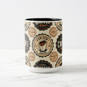 2 Couleurs Café accro à la tasse de café (Centre)