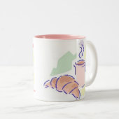 2 Couleurs Café dans la tasse de lit (Devant droit)