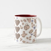 2 Couleurs Café, tasse à thé avec message "Merci" (Devant droit)