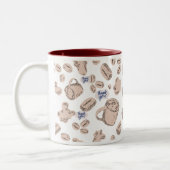2 Couleurs Café, tasse à thé avec message "Merci" (Gauche)
