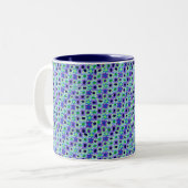 2 Couleurs Calicot bleu tasse à deux tons de 11 onces (Devant gauche)