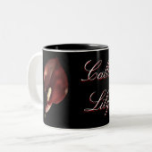 2 Couleurs Calla rouge - tasse (Devant gauche)