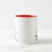 2 Couleurs Candy Coffee Joyeux Noël Arbre décoration tasse (Centre)