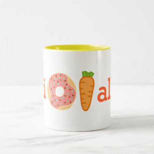 2 Couleurs Carotte du beignet I toute la tasse drôle