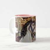 2 Couleurs Carousel chevaux imprimer tasse de café (Devant gauche)