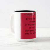 2 Couleurs Ce n'est pas une tasse "Valentimes" (Devant gauche)