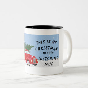 2 Couleurs Ceci est ma tasse pour regarder des films de Noël