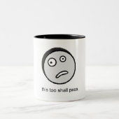 2 Couleurs ceci trop passera la tasse de café (Centre)